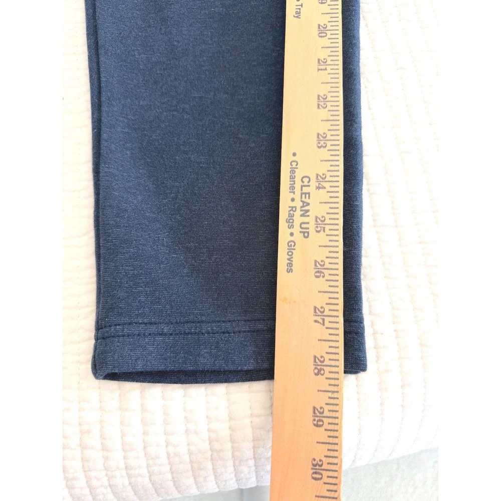 Adidas Mens Navy Blue Heather Fleece Jogger Sweatpants Large Embroidered Logo